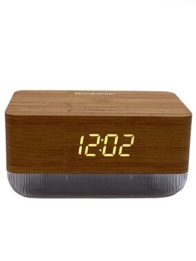 🦄 Brookstone Brown and White Accent Clock with LED Display